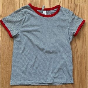 Size small H&m black and white stripped shirt